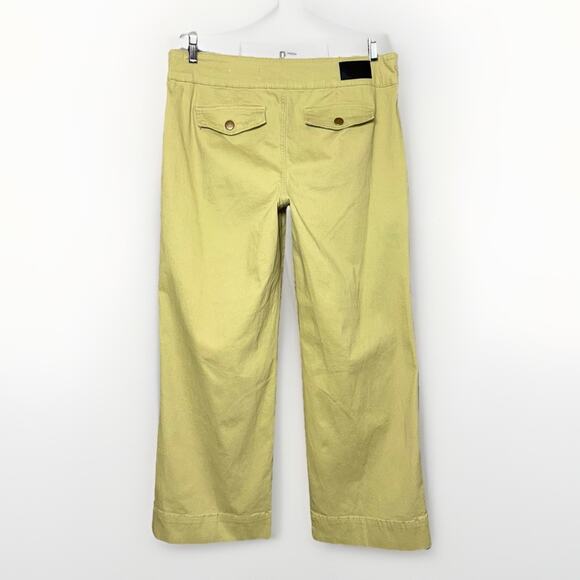 Wide Leg Mid Rise Trouser Pants Khaki Slate Green Jr 13/31 Boho BCBG Generation - Picture 3 of 9